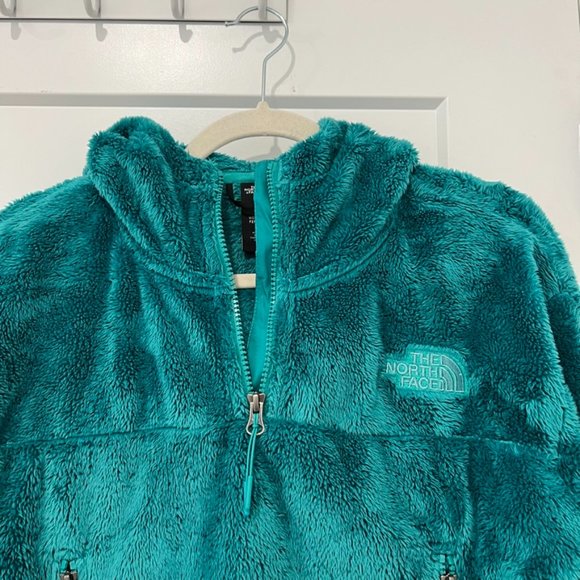 NWOT THE NORTH FACE Women's Osito ¼ Zip Hoodie, Jewel Tone Green, S - Picture 6 of 10